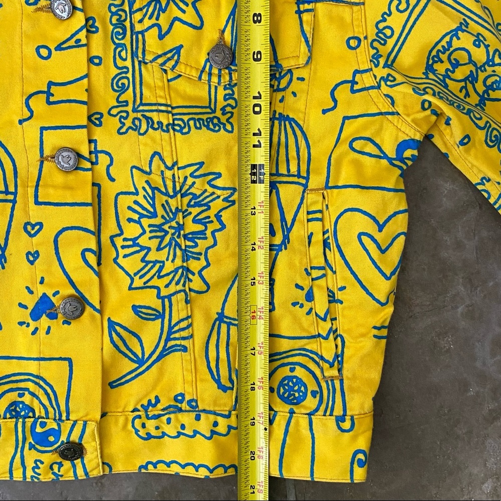 Moschino • Yellow Graffiti Denim Jacket (40) - Picture 12 of 14